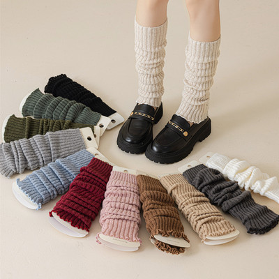 2025冬季新款百搭堆堆袜套显腿细甜美风格常规厚度遮肉搭配雪地靴