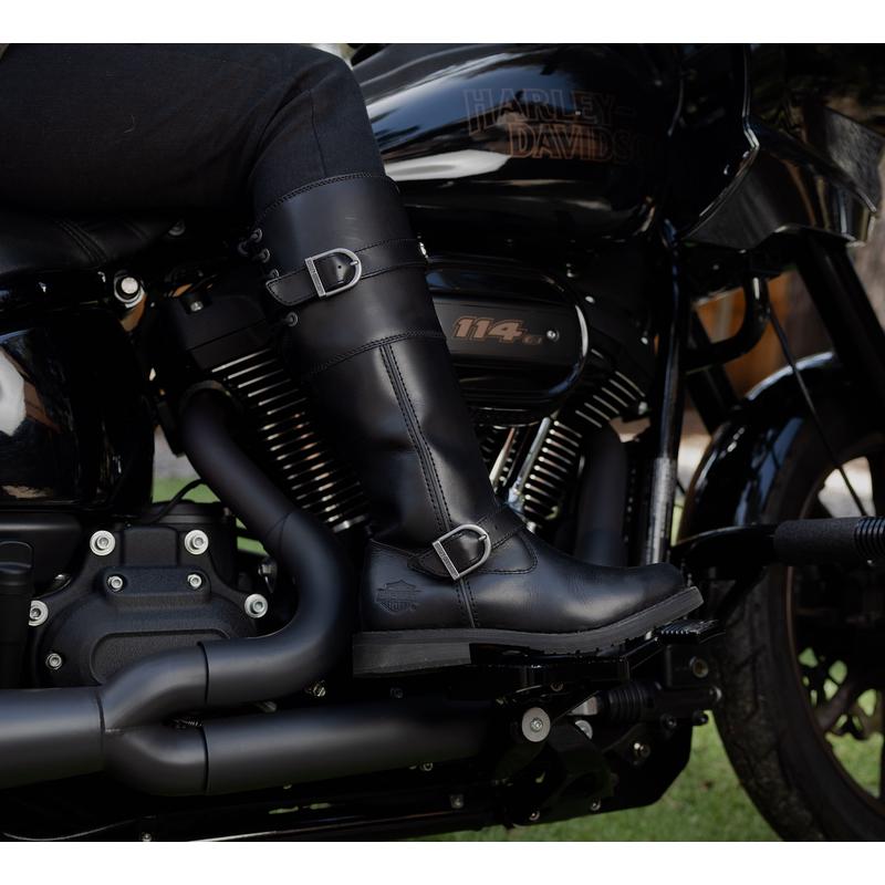 海外代购Harley Davidson/哈雷戴维森女士时装靴高筒双扣带