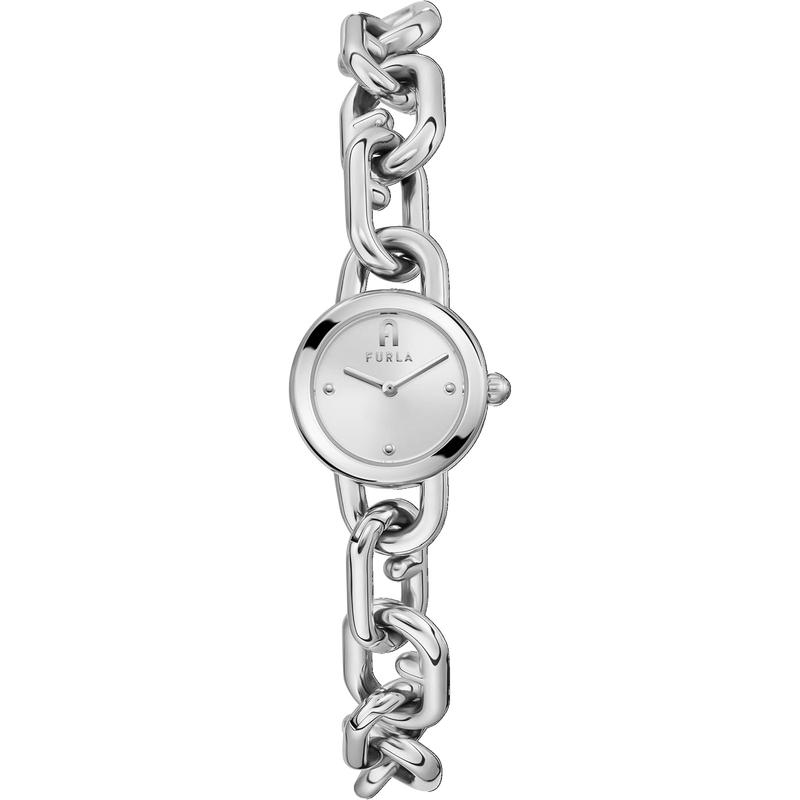 FURLA/芙拉女表银色表盘不锈钢表带石英腕表轻奢时尚饰品