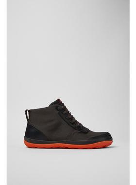 代购Camper男士短靴防水保暖透气缓震灰色回收PET材质