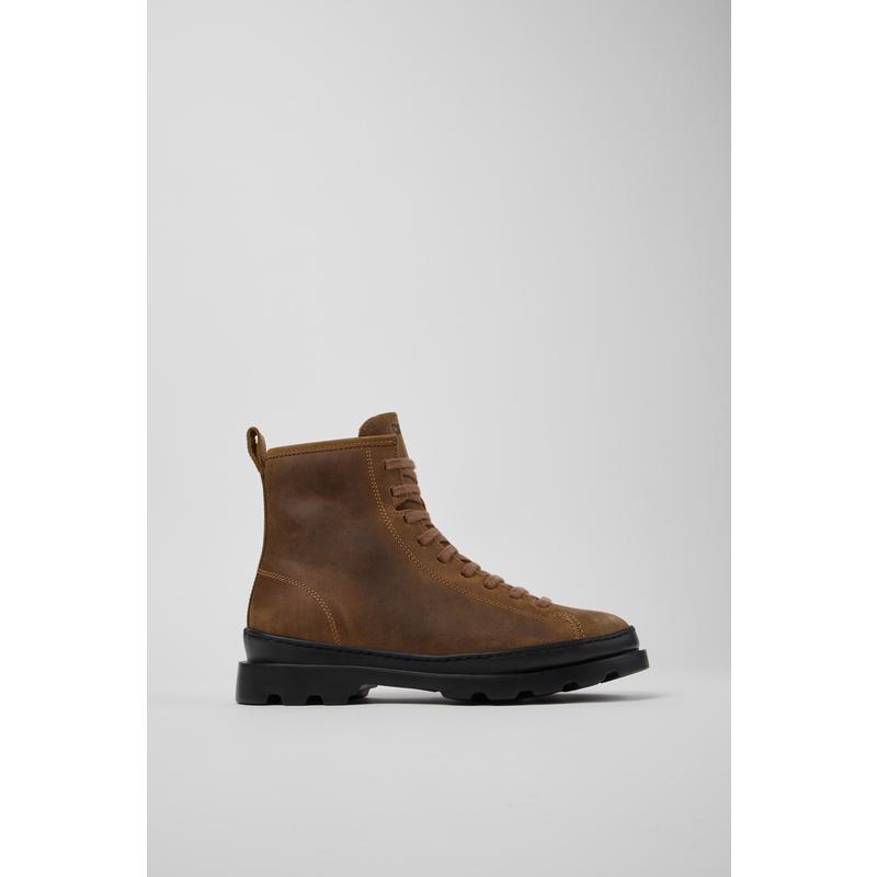 代购Camper女士马丁靴轻便透气耐磨减震圆头系带短筒做旧