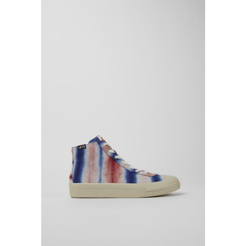 代购Camper女士高帮鞋透气轻便环保可回收扎染有机棉系带高帮