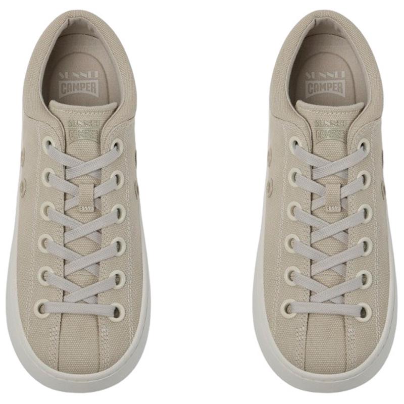 代购Camper男士帆布鞋透气软底轻便缓震系带圆头单鞋硫化底日常穿