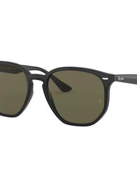 海外代购Ray·Ban/雷朋男士太阳眼镜偏光防眩光六边形框黑框绿片