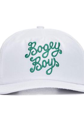 代购Bogey Boys男士帽子透气防晒白色聚酯户外日常棒球帽爆款