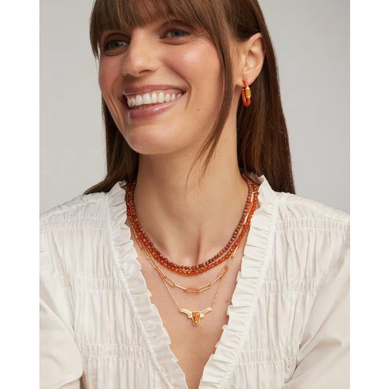 海外代购Kendra Scott(饰品)女士项链石榴石金色日常搭配送礼