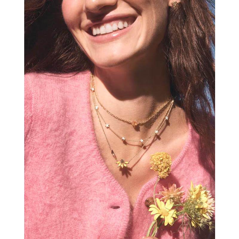 海外代购Kendra Scott(饰品)女士项链金色短款日常搭配叠戴