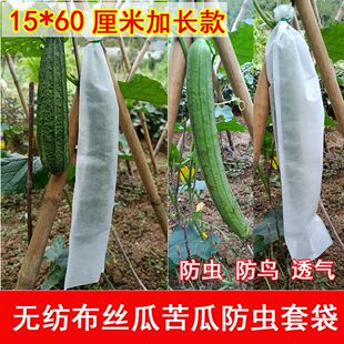 苦瓜套袋无纺布丝瓜防虫专用青黄瓜果水瓜套袋透气防蜂水果蝇针蜂