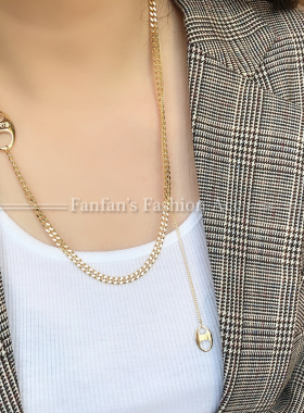 流苏高级金色ins风设计感毛衣链