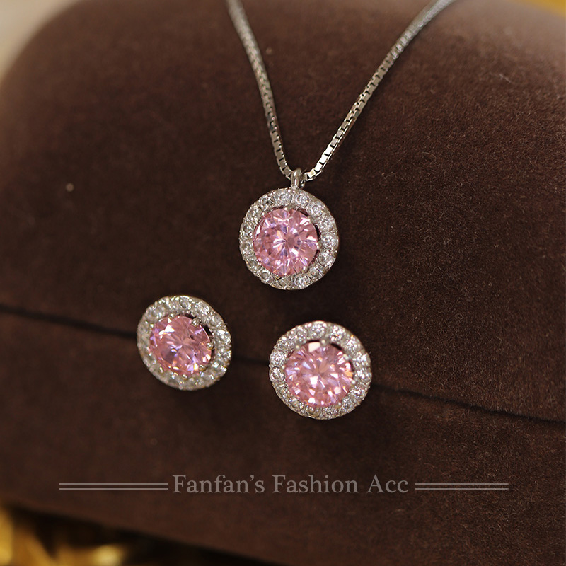 耳钉套装气质女式锁骨链925银