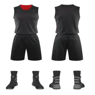 新款篮球服套装男夏双面球队球衣篮球比赛训练服DIY定制印字号码