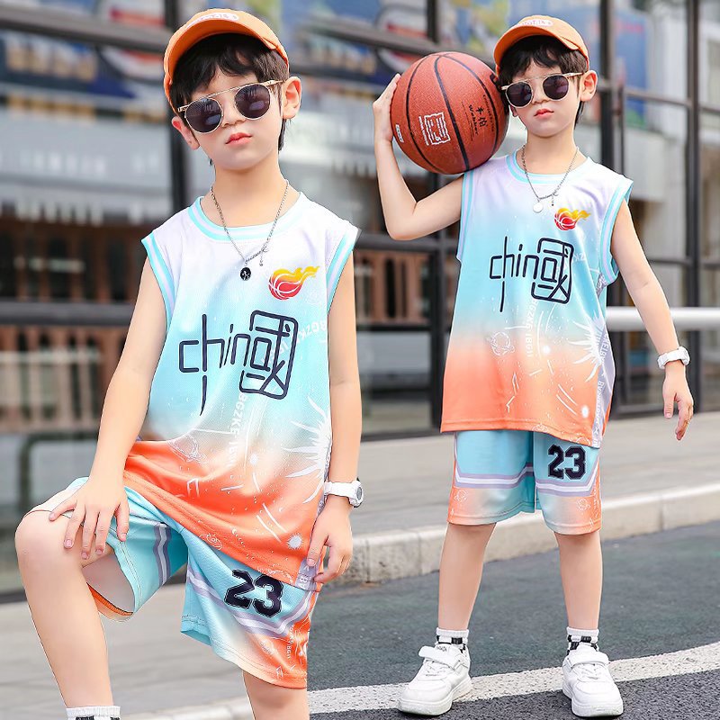 男童夏装套篮球服酷帅透气小图片