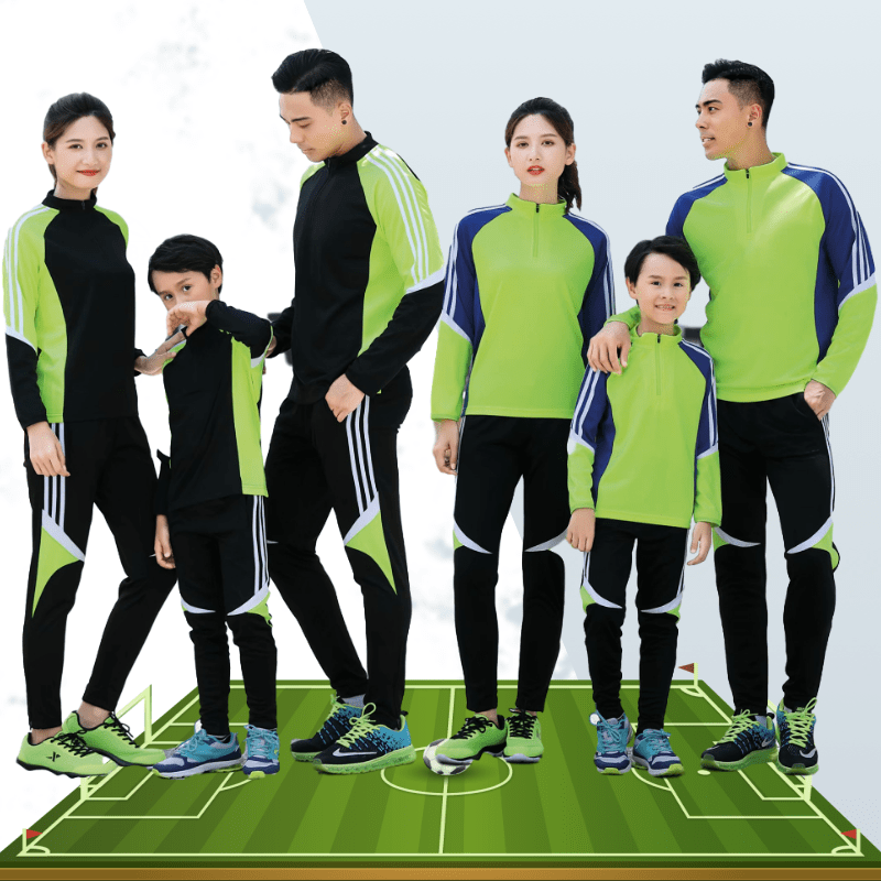 秋冬季长袖儿童足球训练服套装男成人定制球衣女加绒足球队服套装