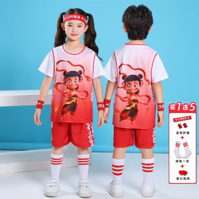 少年儿童篮球服套装男女孩短袖