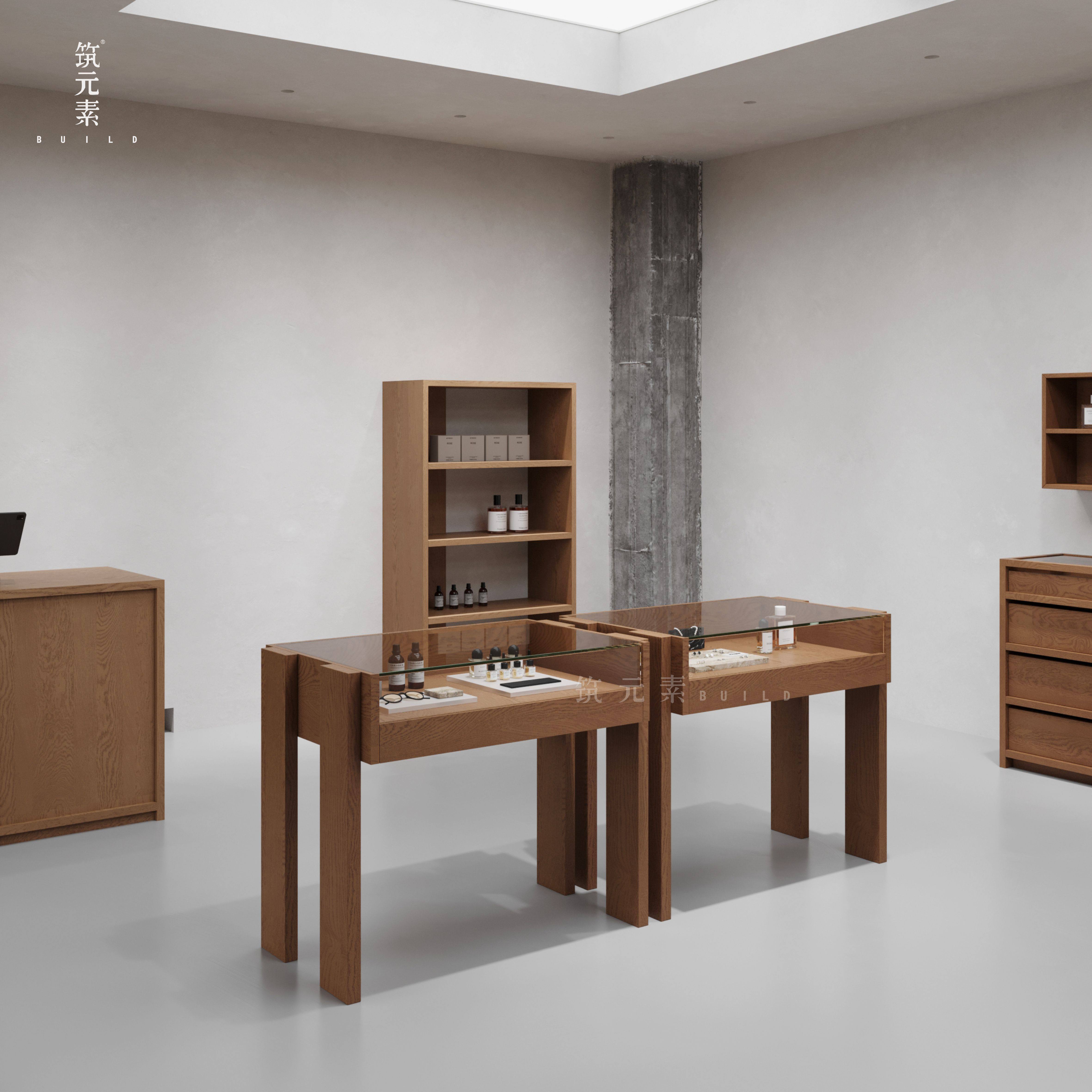 简约复古珠宝展示柜古董首饰展柜玉器金银手饰品木制玻璃简板精品