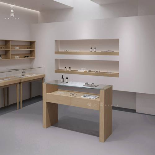现代流行中岛台时尚精品展示化妆品手饰品眼镜店陈列玻璃展示中台