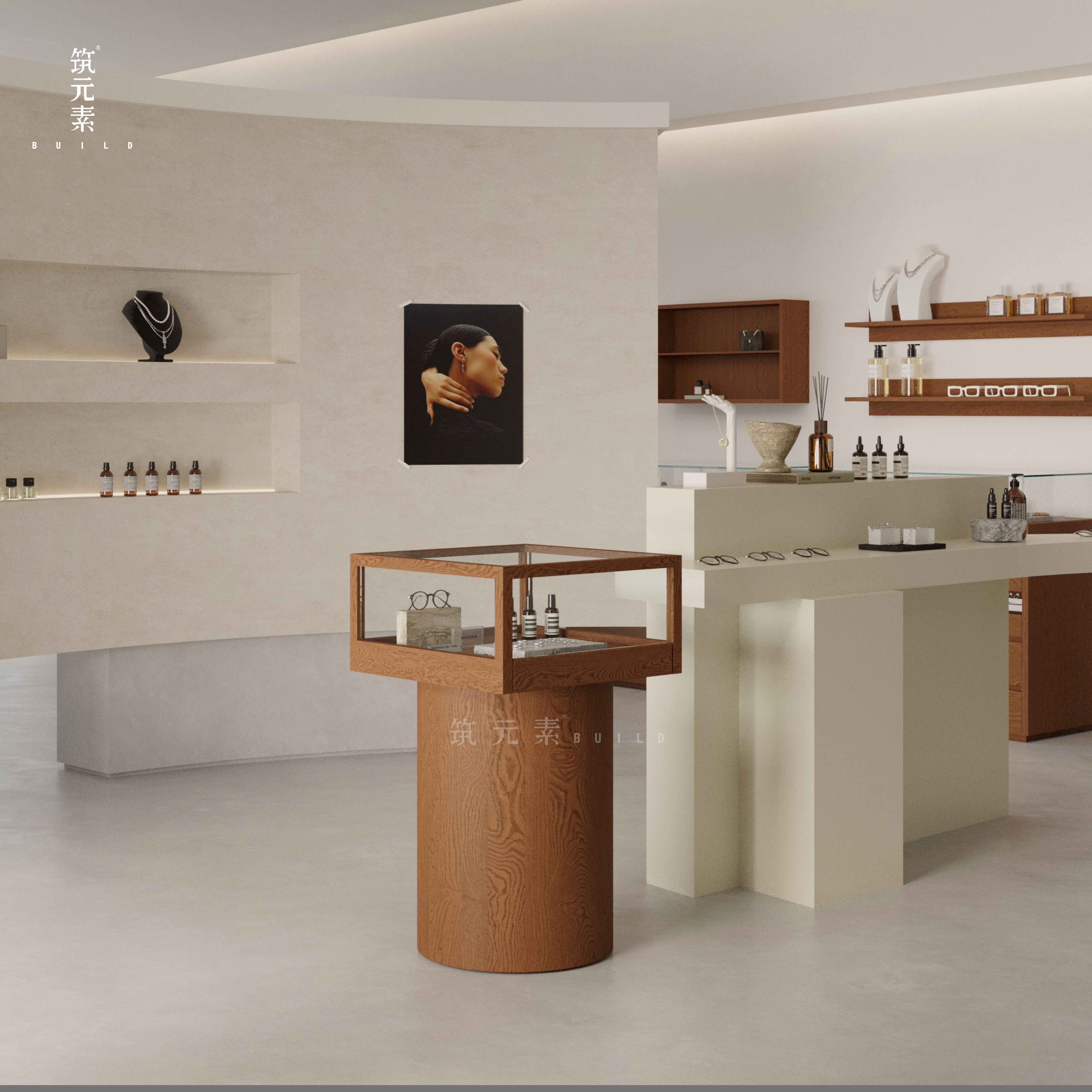 中古玻璃中岛展示柜珠宝店