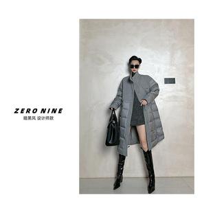 Dan 羽绒服女 高领拼接立领中长款