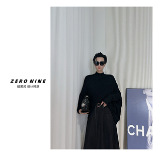 Dan 高领显气质毛衣女 黑色长袖