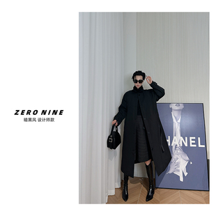 棉服外套女 帅气炸街风衣式 Dan 黑色中长款