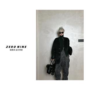 Dan 黑色贵气单排扣复古高级感外套女