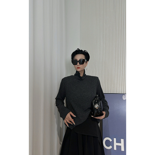 Dan 女 慵懒风高领针织衫