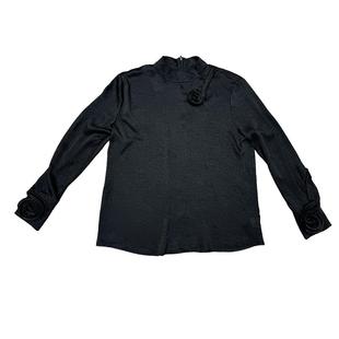 衬衫 优雅气质缎料立体花朵长袖 女 法式 Dan