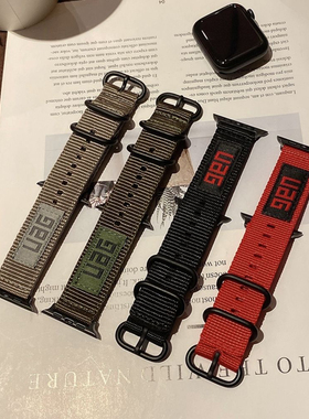 U系列适用于苹果手表表带iwatch UItra8/7/6/尼龙帆布49/45mm环扣