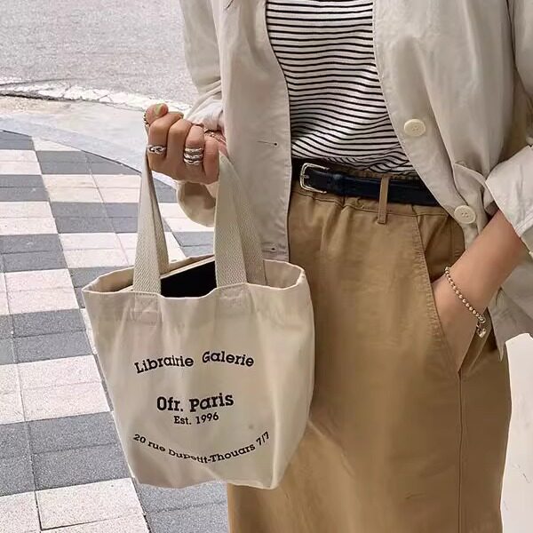 帆布包小巧小型百搭手提包女学生饭盒袋简约手提袋子上班族便当包,箱包皮具/热销女包/男包,时尚帆布包,淘宝优惠券,粉丝福利购,淘宝优惠卷