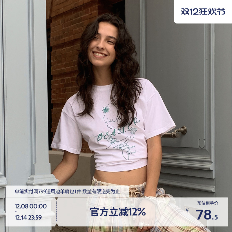 BEASTER重磅胶印图案短袖T恤