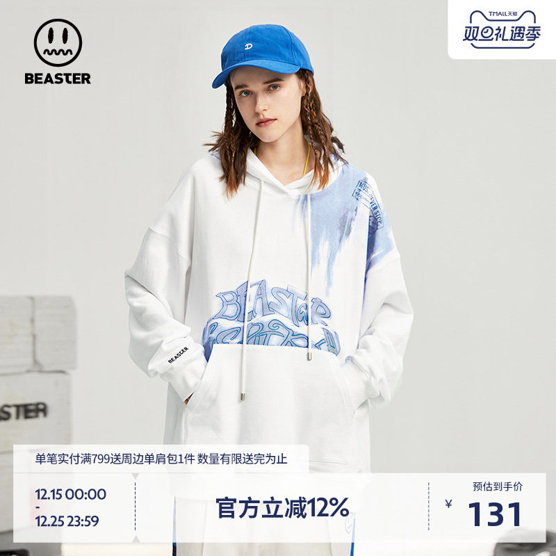 BEASTER鬼脸扎染印花卫衣