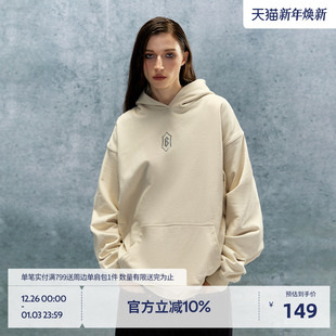 连帽重磅美式 铁标logo纯棉卫衣男款 休闲套头上衣 beaster