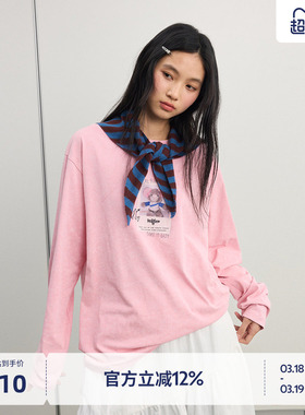 BEASTER美式重磅卡通长袖T恤男女情侣款夏秋新品潮流宽松百搭上衣