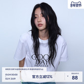 罗一舟同款 BEASTER短袖 T恤男25年夏季 情侣装 宽松白色上衣