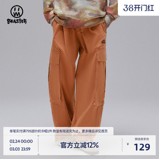 BEASTER小恶魔休闲裤男款工装裤春季新款美式宽松情侣潮牌长裤