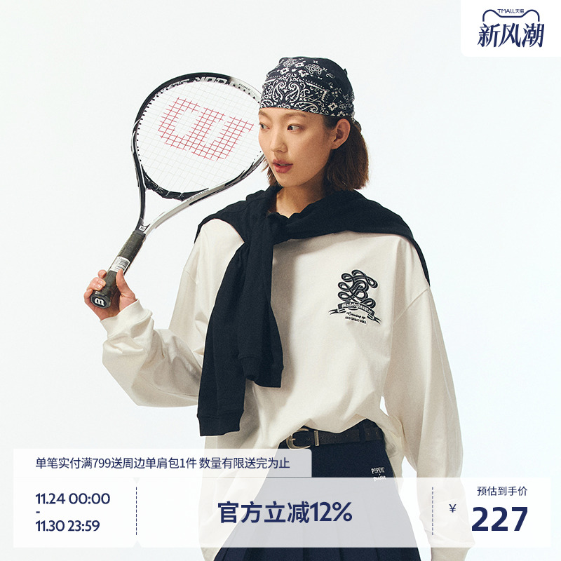 BEASTER重磅刺绣长袖T恤