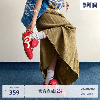 【张予曦同款】BEASTER潮流赛车鞋男女情侣软底德训鞋红色运动鞋