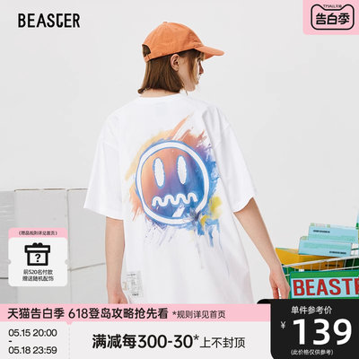 beaster小恶魔鬼脸潮半袖上衣