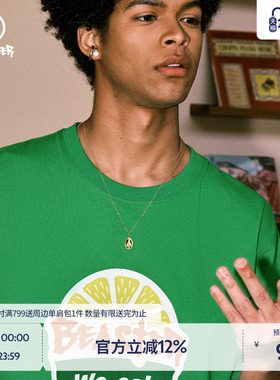 BEASTER水果趣味印花男士短袖t恤男女夏新款重磅美式户外情侣装