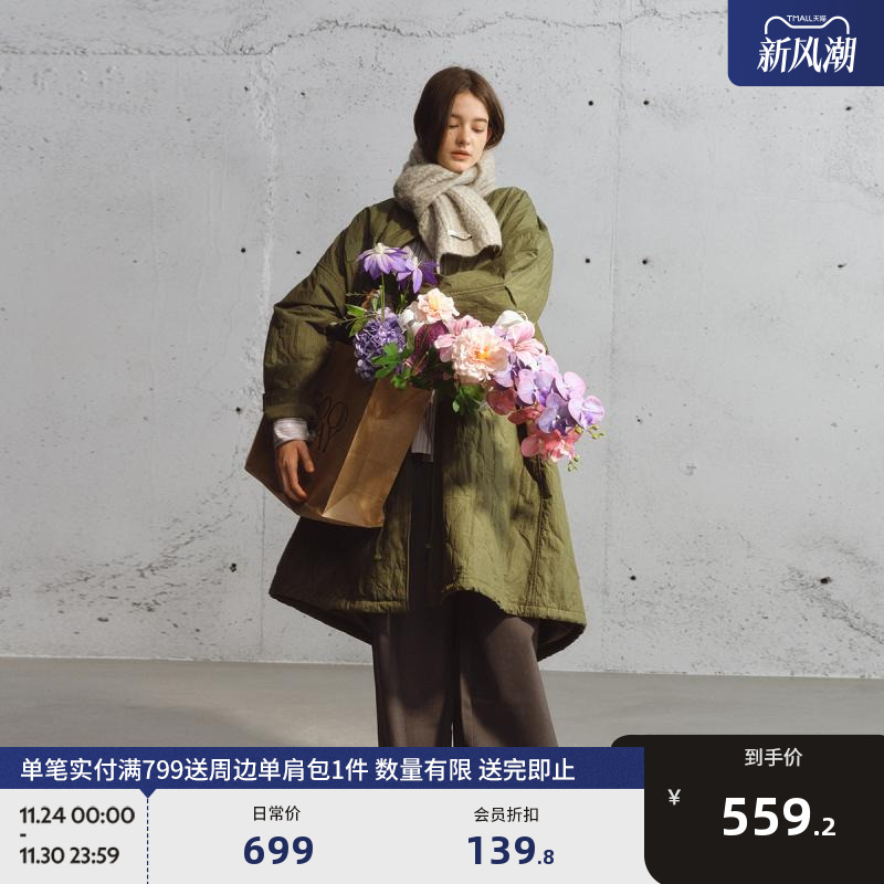 BEASTER百搭中长款立领棉服