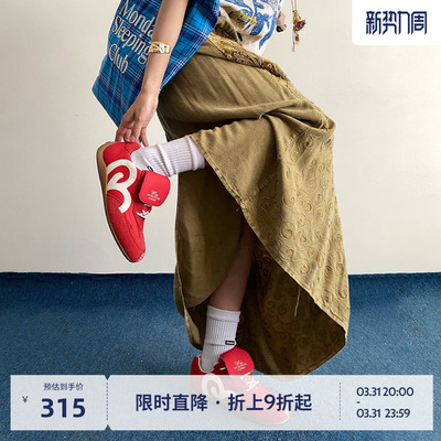 【张予曦同款】BEASTER潮流赛车鞋男女情侣软底德训鞋红色运动鞋