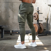 子拉链口袋小脚卫裤 运动休闲书包长裤 迷彩裤 哈伦裤 健身训练服工装