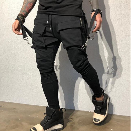 运动休闲长裤小脚肌肉男士弹力