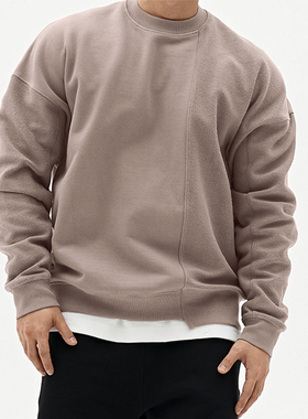 2026年春季新款运动卫衣男士休闲宽松圆领套头衫健身训练长袖T恤