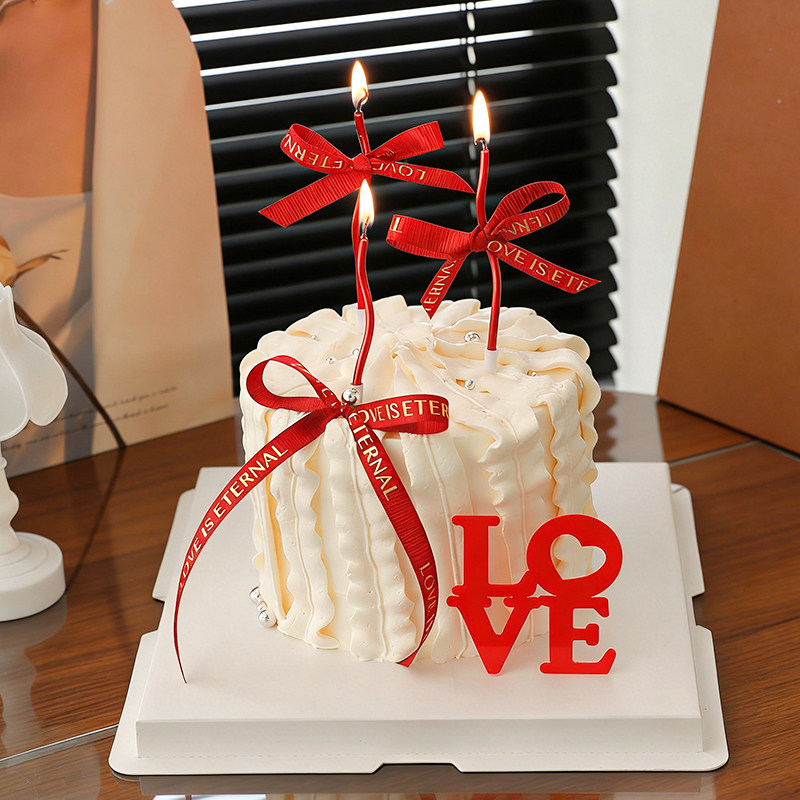 214情人节蛋糕装饰love亚克力蝴蝶结丝带曲线蜡烛烘焙插牌插件,节庆用品/礼品,节日装扮用品,淘宝优惠券,粉丝福利购,淘宝优惠卷