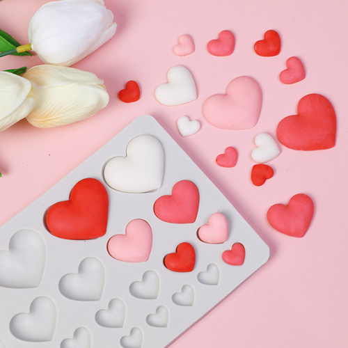 爱心硅胶模具翻糖巧克力蛋糕装饰