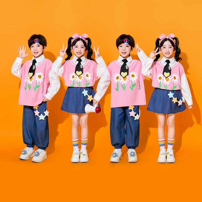 儿童演出服小学生运动会学院风啦