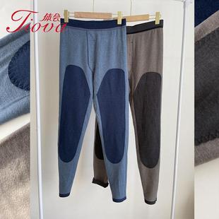 体会商场专柜正品德绒保暖裤男25冬新品护膝贴片发热纤维厚款秋裤