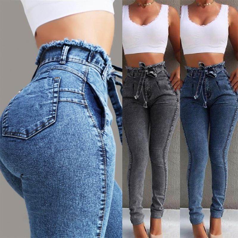 jeans women trousers 2023 Fashion elastic ladies pants 女裤