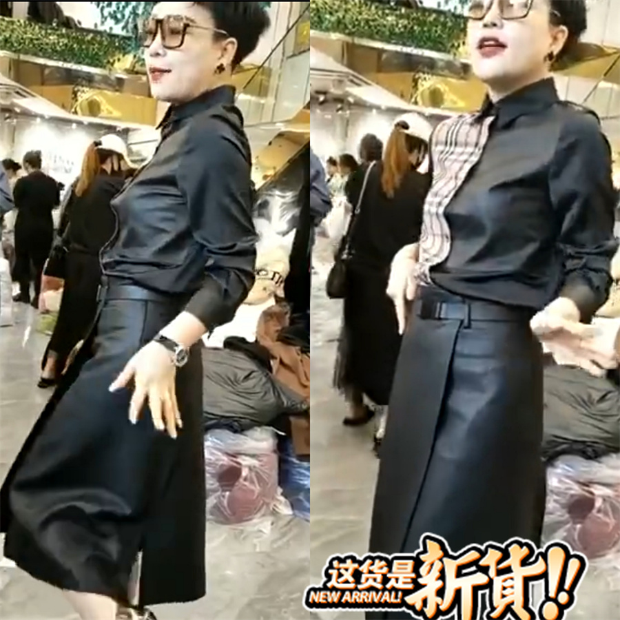 网红两件套爆款黑色送腰带